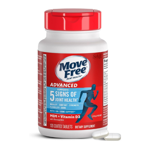 Move Free Advanced Glucosamine Chondroitin MSM + Vitamin D3 Joint Support Supplement