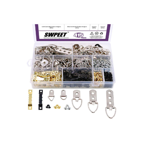 Swpeet 415Pcs Picture Hangers Kit with Screws
